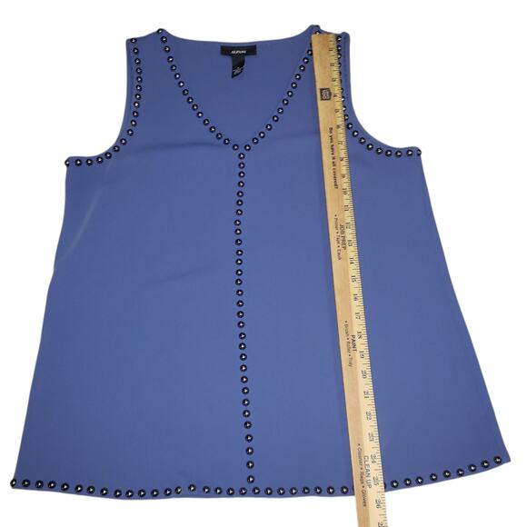 Alfani Beaded Violet Sleeveless Top – Size 4, Elegant Summer Blouse - Picture 5 of 7